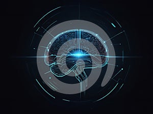 Futuristic AI Brain Concept Generated Image