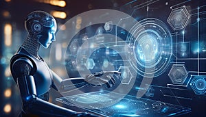 AI Artificial intelligence, Machine learning, Big data analysis and automation technology