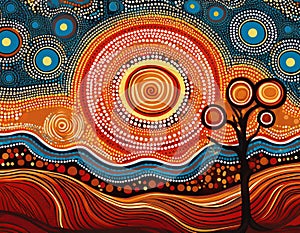 Seamless pattern with abstract waves. Vector illustration. Abstract background.