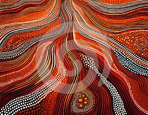 Seamless pattern with abstract waves. Vector illustration. Abstract background.