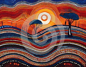 Seamless pattern with abstract waves. Vector illustration. Abstract background.