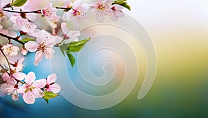 Spring Blossoms in Sunlight Generated Ai image
