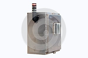 Explosion proof junction box aluminum isolated on white background.