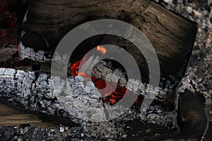 Flame Wood Fire ash embers
