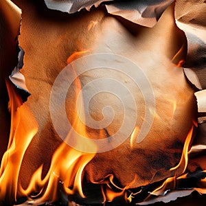 Paper background. Burning paper texture suitable as background