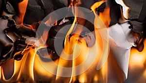 Paper background. Burning paper texture suitable as background.