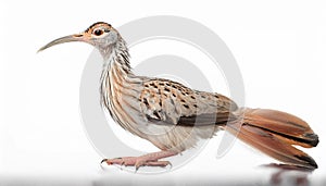Isolated Lyre Bird on White