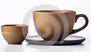 Coffee cup sizes isolated on white background