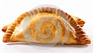 Empanada, meat pie on white background