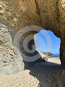 Dramatic Rock Arch Framing the Ocean View