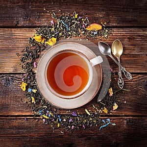 Herbal Tea Cup Background