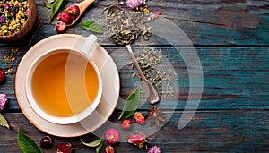 Herbal Tea Cup Background
