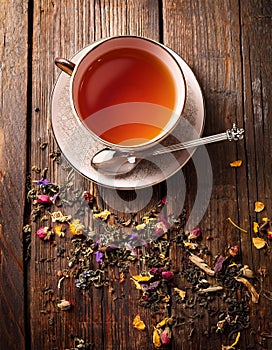 Herbal Tea Cup Background