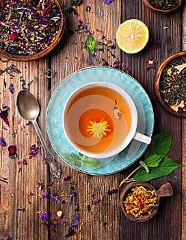 Herbal Tea Cup Background