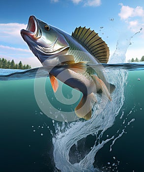 fish jumping out of water