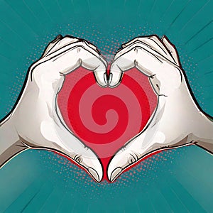 Gesture Heart Symbol with Hands