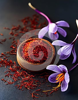 Saffron flowers.