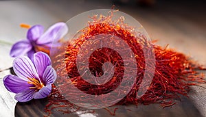 Saffron flowers.