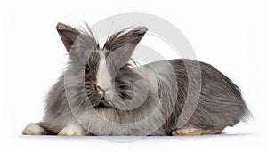 Angora Rabbit, isolated on a white background