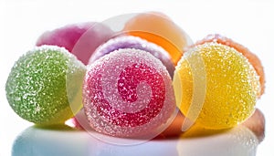 Colourful sugar coated jelly sweets