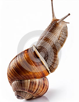 Lunged Snail, isolated on a white background