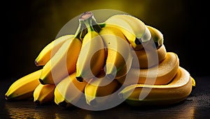 Pile of fresh bananas. Fresh healthy pile of bananas