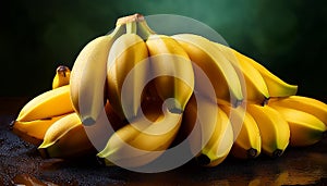 Pile of fresh bananas. Fresh healthy pile of bananas