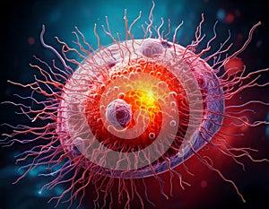 Cancer Cell Division Illustration