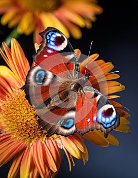 Colorful Peacock Butterfly. A beautiful Peacock (Anartia Jatrophae) butterfly photo
