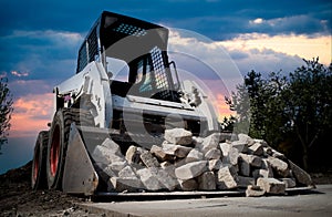 loaders during heavy construction works.