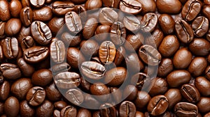 Roasted Coffee beans background.