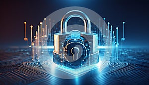 Unlocking Digital Secrets: Futuristic Abstract Illustration of Privacy and Anonymity.