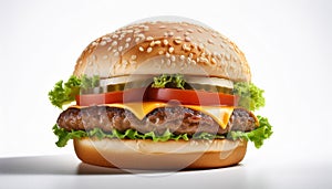 A freshly cooked burger - Generated by Ai.