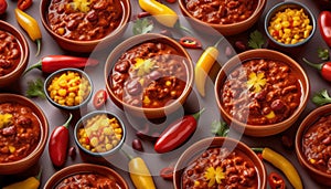 Chili con carnie pattern - Food Pattern - Generated by Ai.