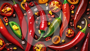 Chili con carnie pattern - Food Pattern - Generated by Ai.