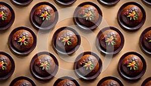 Christmas pudding pattern - Food Pattern - Generated by Ai.
