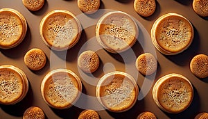 Crumpet pattern - Food Pattern - Generated by Ai.