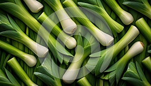 Leek - Food Pattern - Generated by Ai.