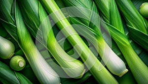 Leek - Food Pattern - Generated by Ai.