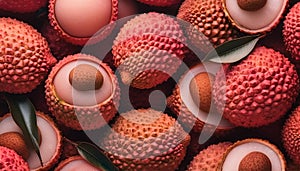 Lychee - Food Pattern - Generated by Ai.