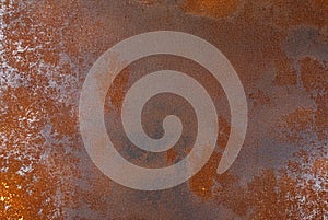 Generated Image. Rusty metal surface, close-up, top view.