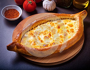 Cheese pide. Turkish special pide close up