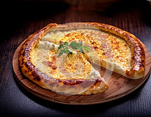 Cheese pide. Turkish special pide close up