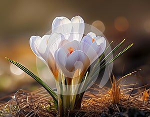 Spring Crocus (Crocus albiflorus) flower