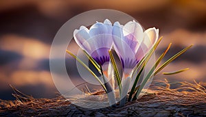 Spring Crocus (Crocus albiflorus) flower