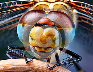 Sleeping beautiful dragonfly. focus stacking. Macro