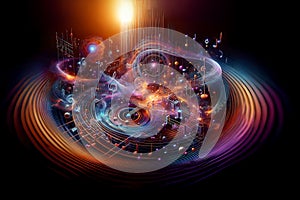 Quantum physics transcending into music