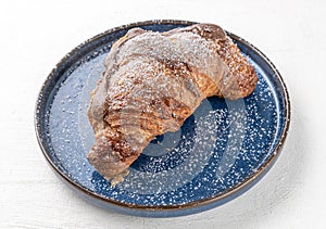 sweet croissant filled with nutella cream
