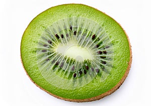 kiwi fruit slice isolated on white background