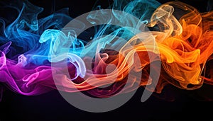 Color smoke wave abstract background